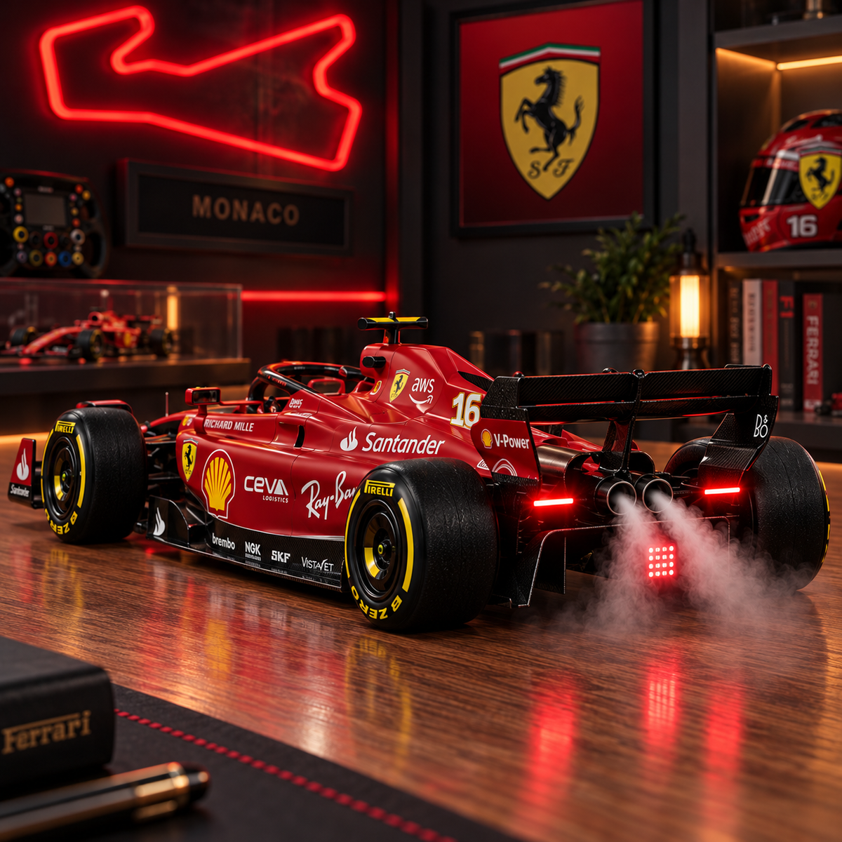 MistShift™ F1-Inspired Exhaust Humidifier with LED Lights